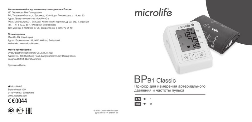 Microlife BPB1 Classic Manuel utilisateur