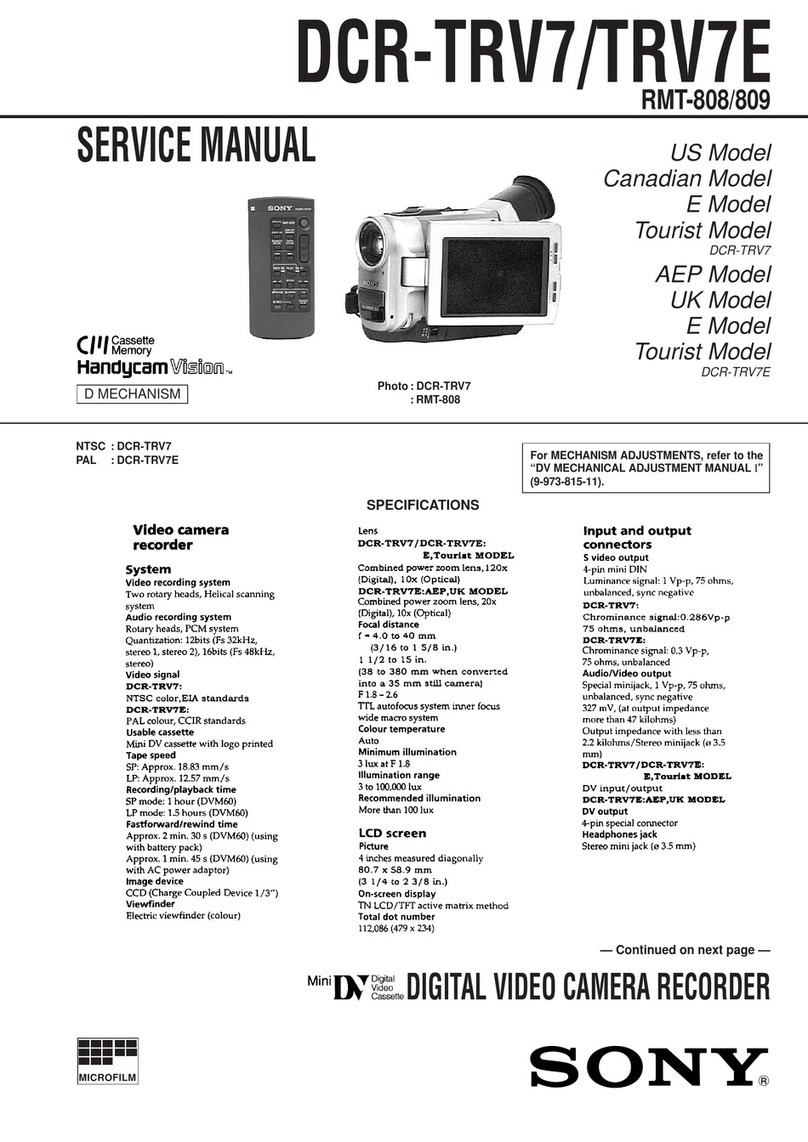 Sony DCR-TRV7   (English and Spanish) Manuel utilisateur