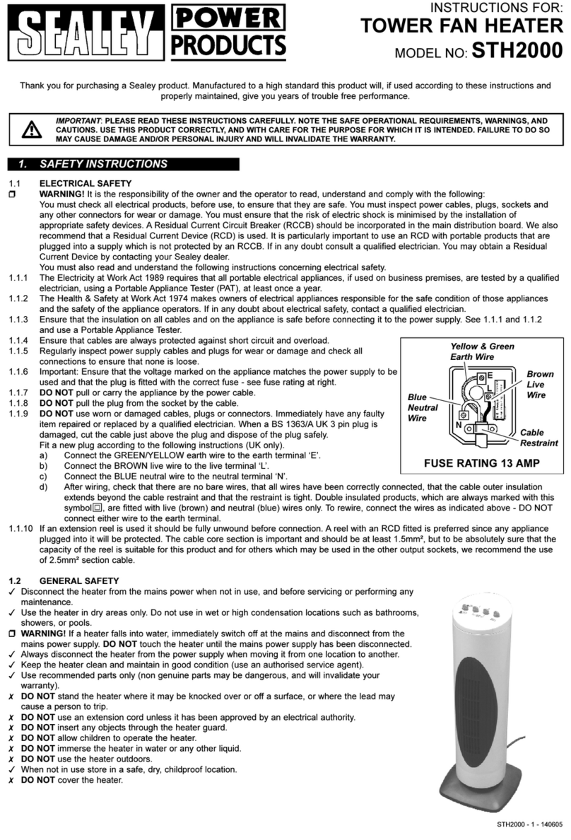 Sealey STH2000 Manuel utilisateur