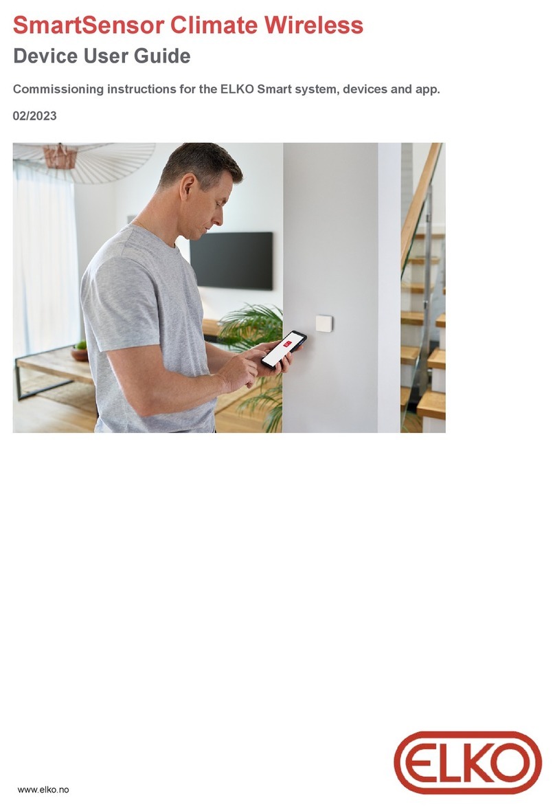 Elko SmartSensor Climate Wireless Manuel utilisateur