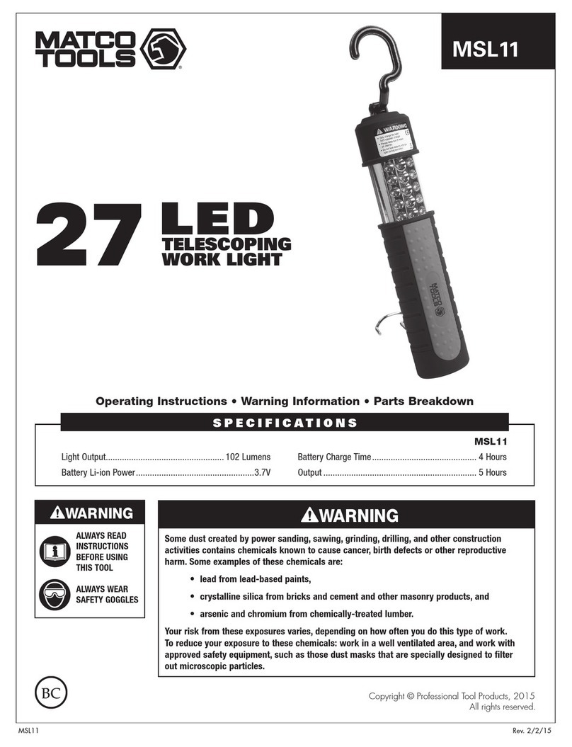 Matco Tools MSL11 Manuel utilisateur Matco Tools MSL11 Manuel utilisateur