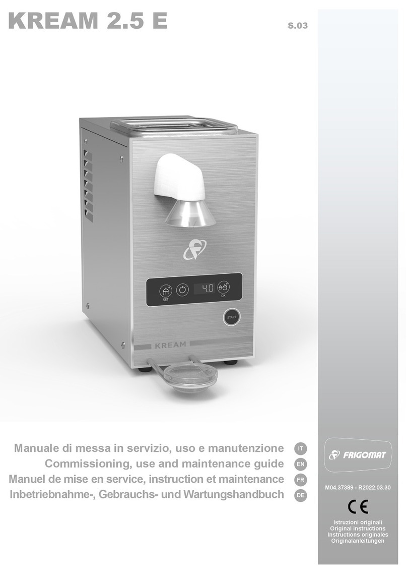 Frigomat KREAM 2.5 E Instructions d'installation et d'utilisation