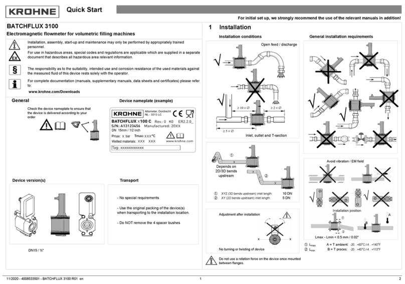 KROHNE BATCHFLUX 3100 Manuel utilisateur