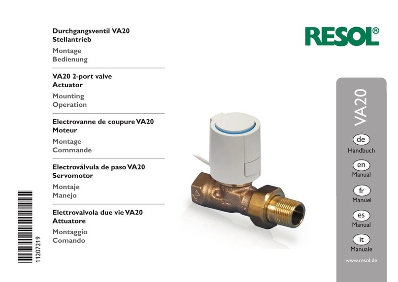 Resol VA20 Manuel utilisateur