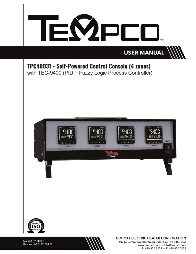 Tempco TPC40031 Manuel utilisateur Tempco TPC40031 Manuel utilisateur