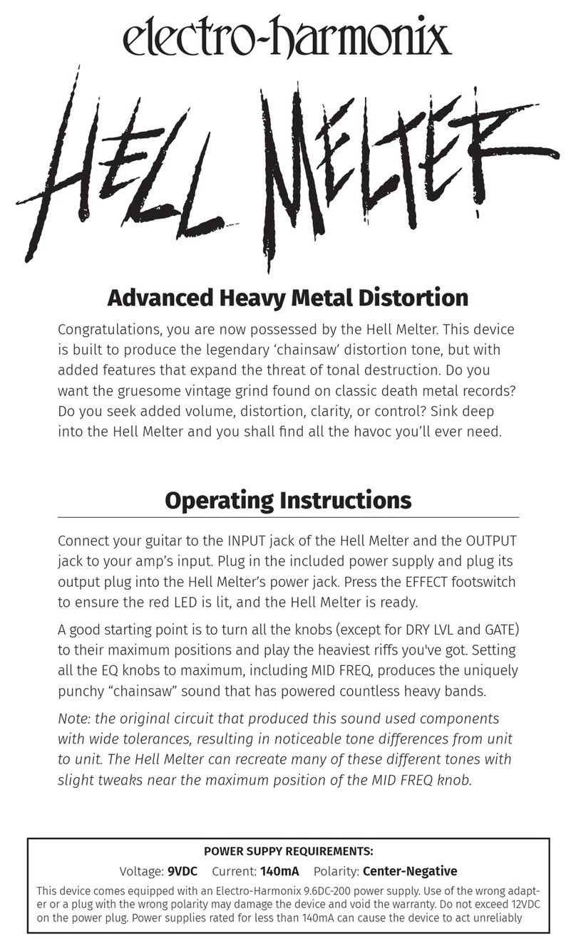 Electro-Harmonix HELL MELTER Manuel utilisateur