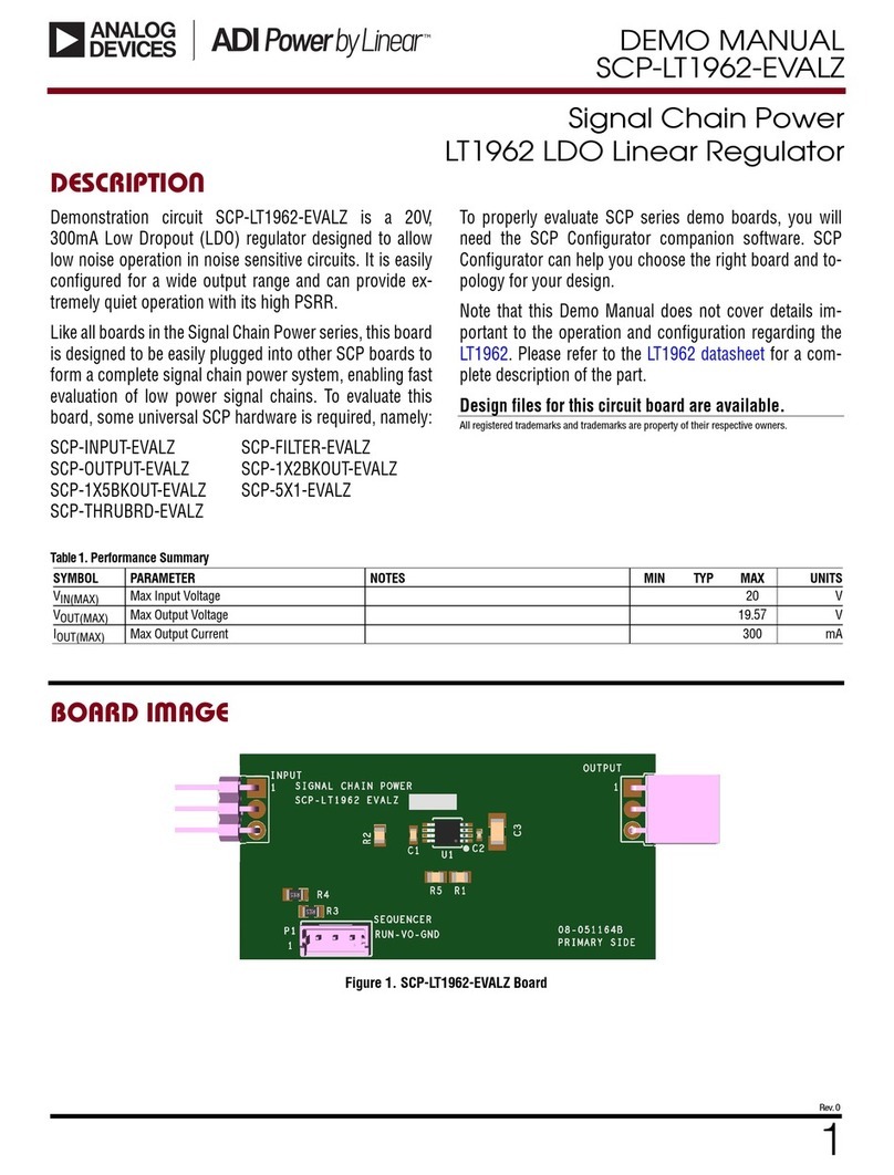 Linear ADI Power SCP-LT1962-EVALZ Guide de configuration rapide
