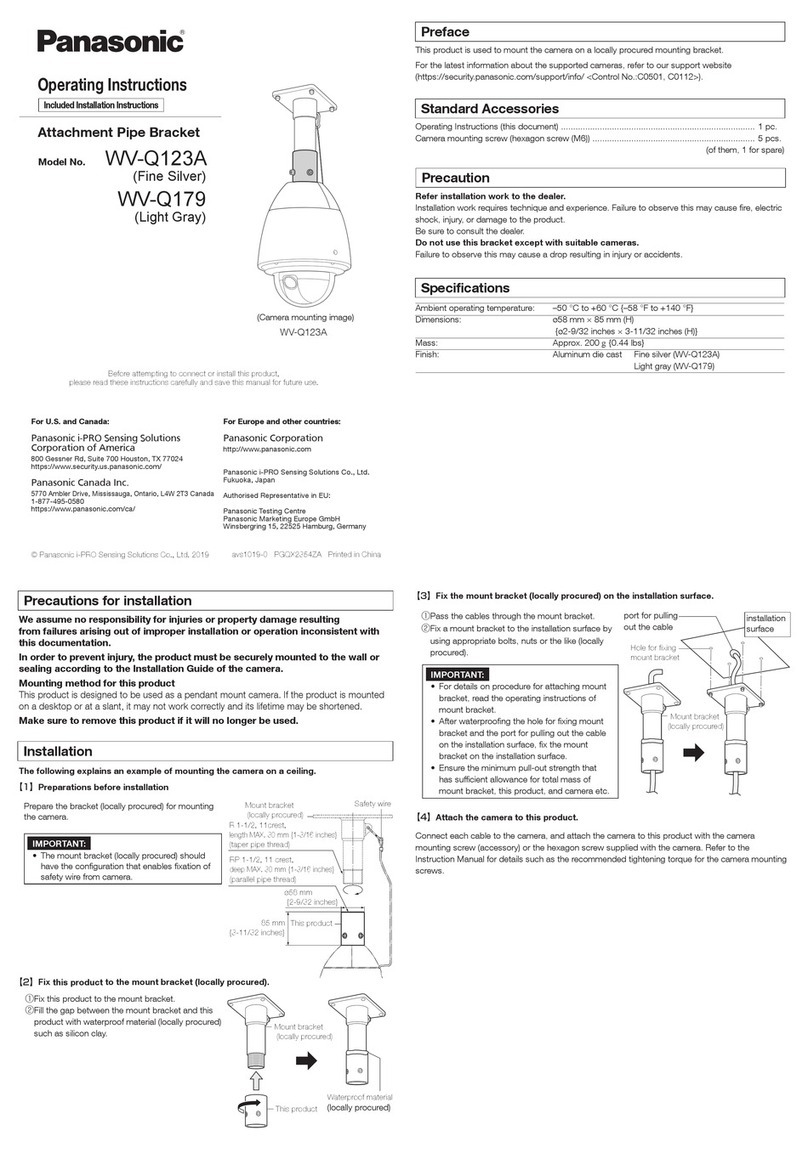 Panasonic WV-Q123A Manuel utilisateur
