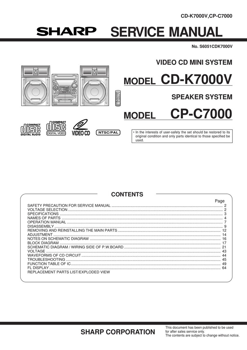 Sharp CD-K7000V Manuel utilisateur