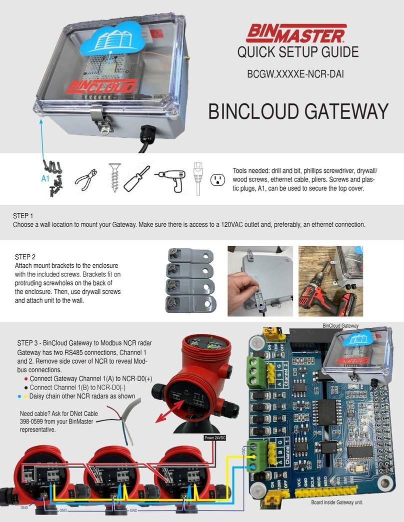 Bin Master BINCLOUD BCGW E-NCR-DAI Series Manuel utilisateur