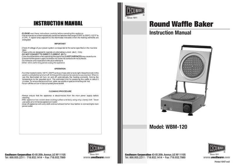 Cecilware WBM-120 Manuel utilisateur