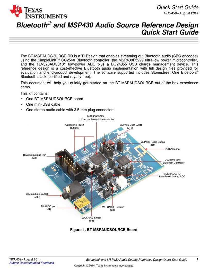 Texas Instruments BT-MSPAUDSOURCE-RD Manuel utilisateur