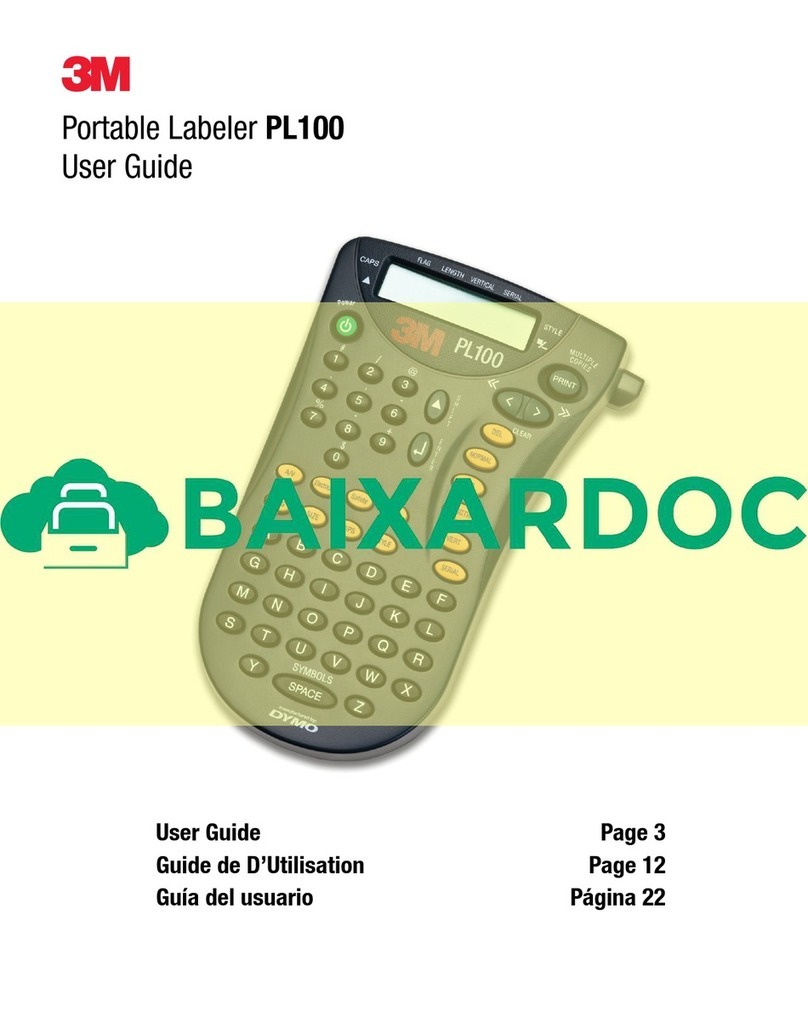 Dymo PL100 Manuel utilisateur Dymo PL100 Manuel utilisateur