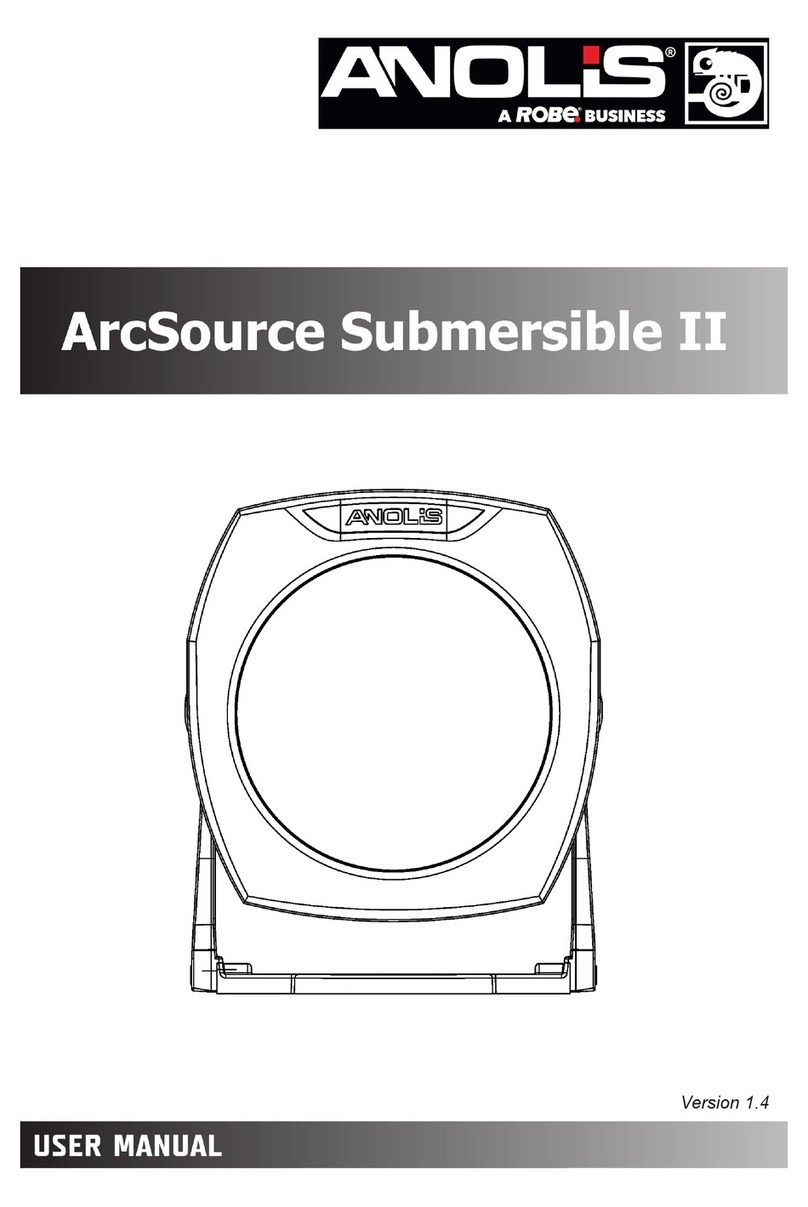Robe ANOLiS ArcSource Submersible II Manuel utilisateur Robe ANOLiS ArcSource Submersible II Manuel utilisateur