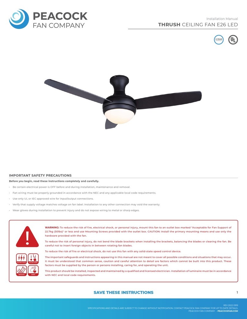 PEACOCK THRUSH Manuel utilisateur