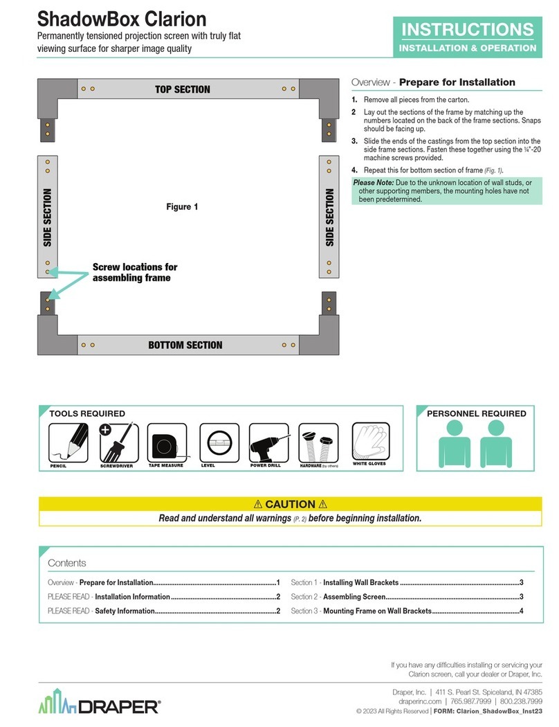Draper ShadowBox Clarion Manuel utilisateur