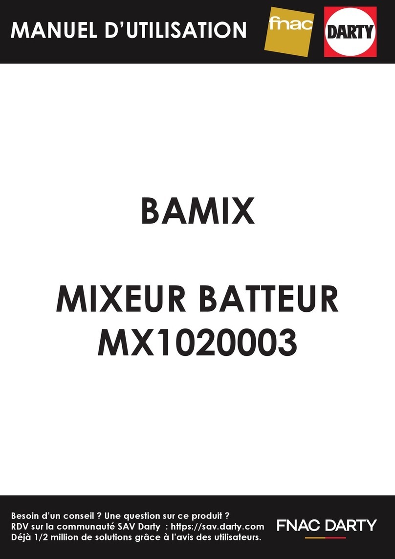 Bamix MX1020003 Manuel utilisateur