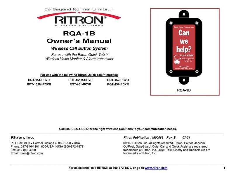 Ritron RQA-1B Manuel utilisateur