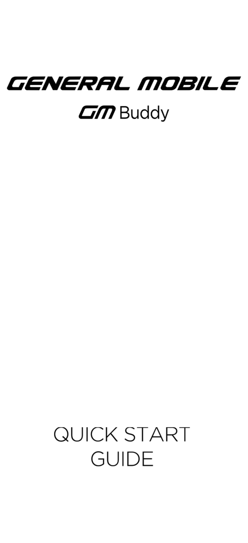 GENERAL MOBILE GM Buddy Manuel utilisateur