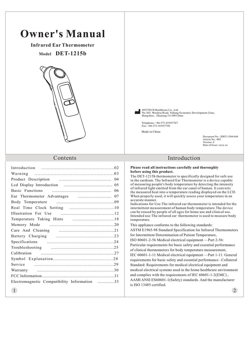 JOYTECH DET-1215b Manuel utilisateur