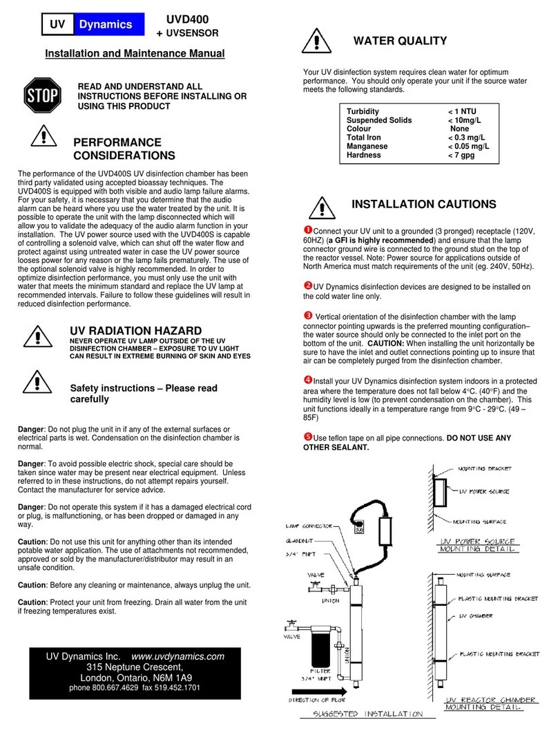 UV Dynamics UVD400/S Manuel