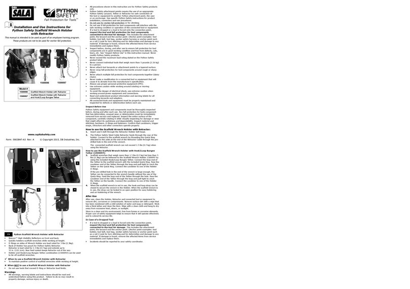 DBI SALA PYTHON SAFETY 1500096 Manuel du produit