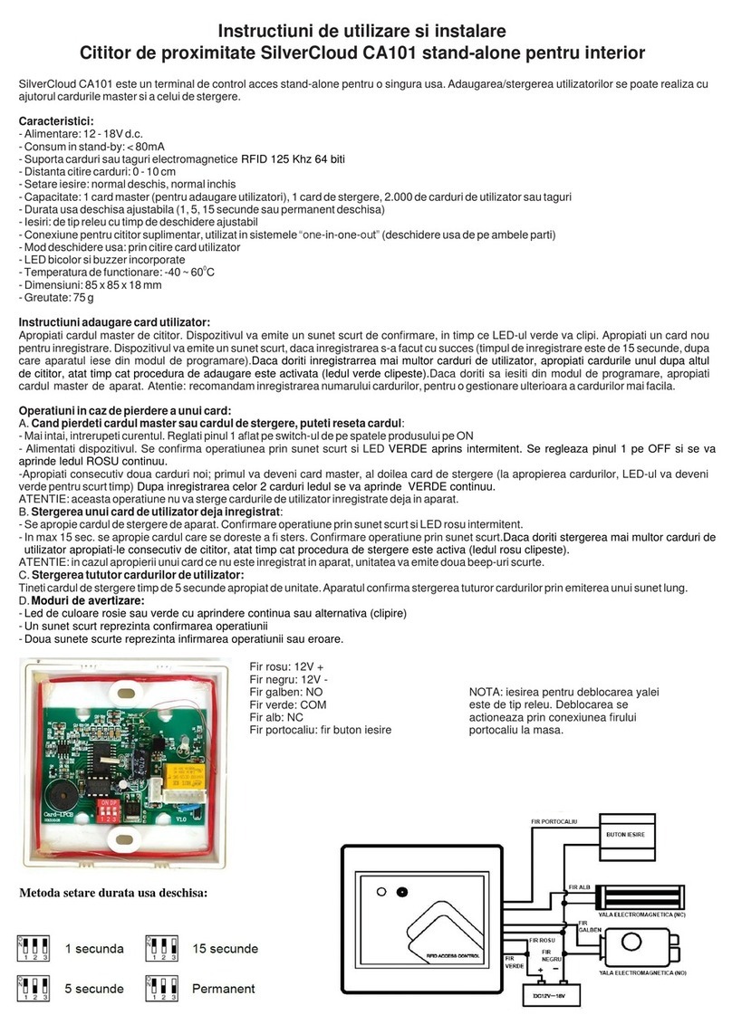 SilverCloud CA101 Manuel utilisateur