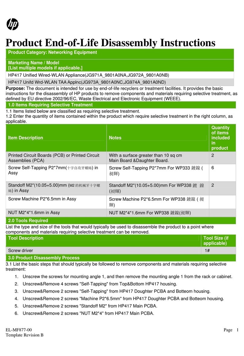 HP HP417 Instructions de montage