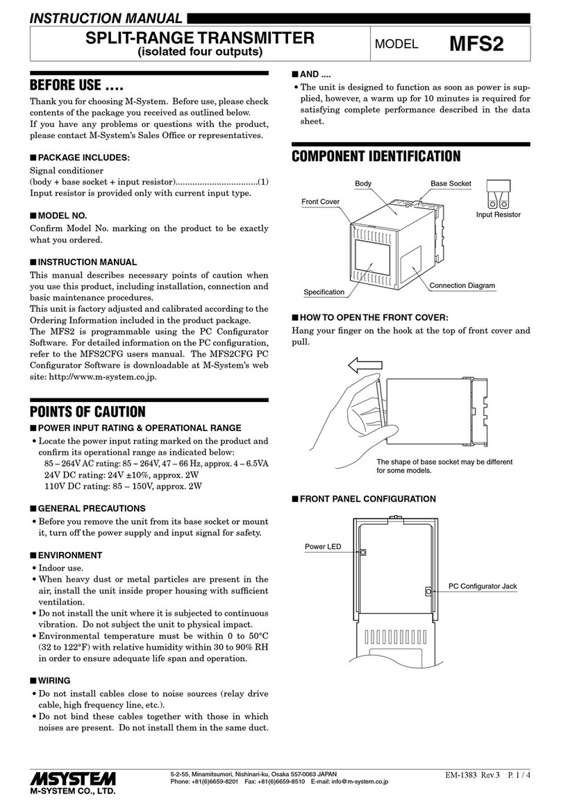 M-system MFS2 Manuel utilisateur