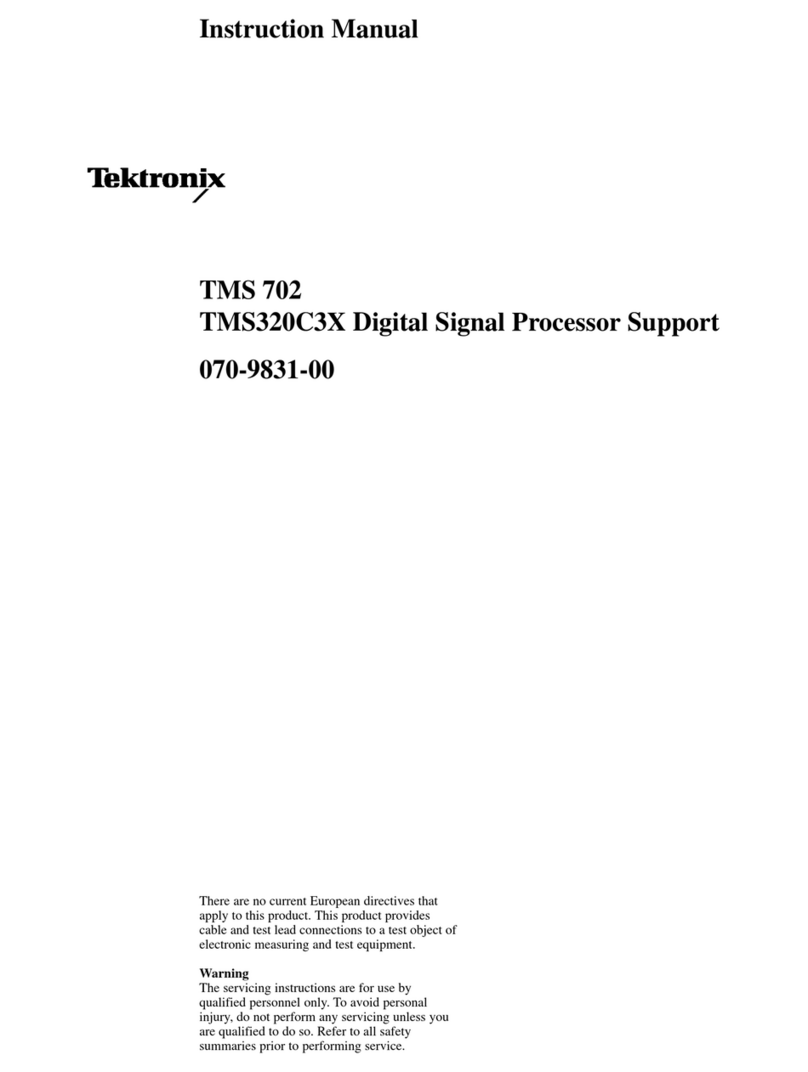 Tektronix TMS 702 Manuel utilisateur