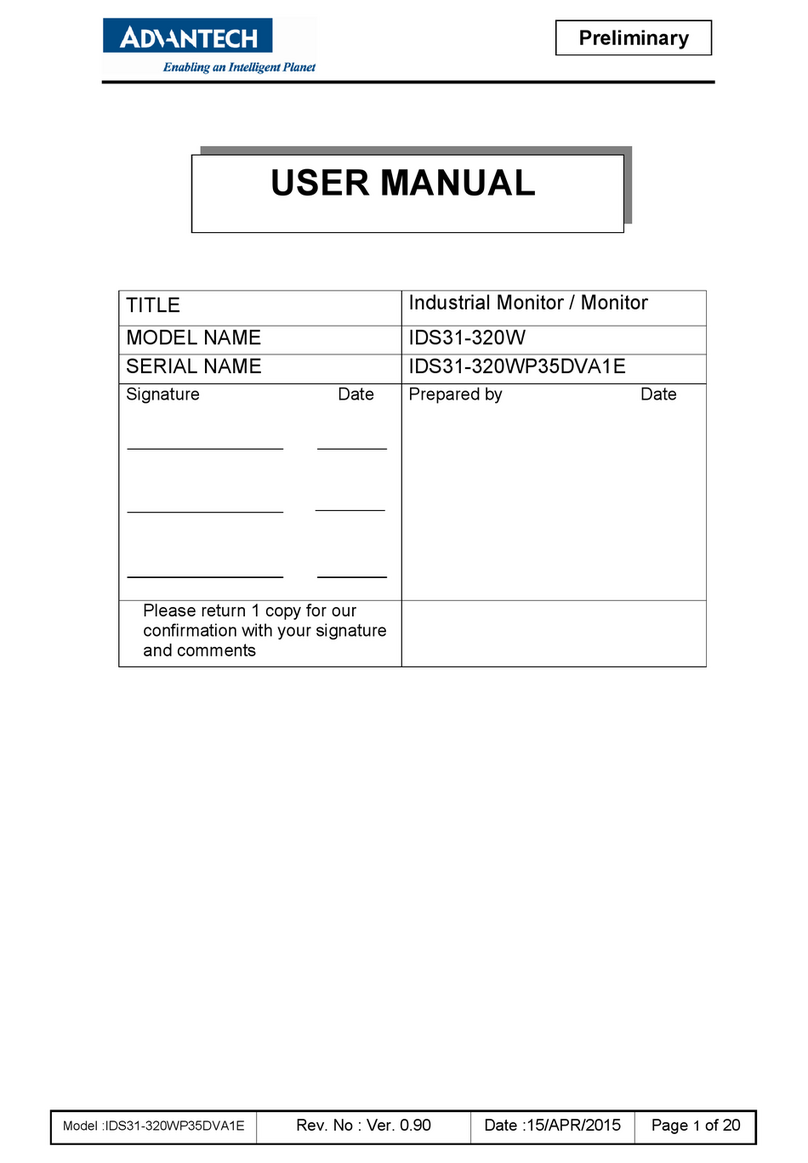 Advantech IDS31-320W Manuel utilisateur