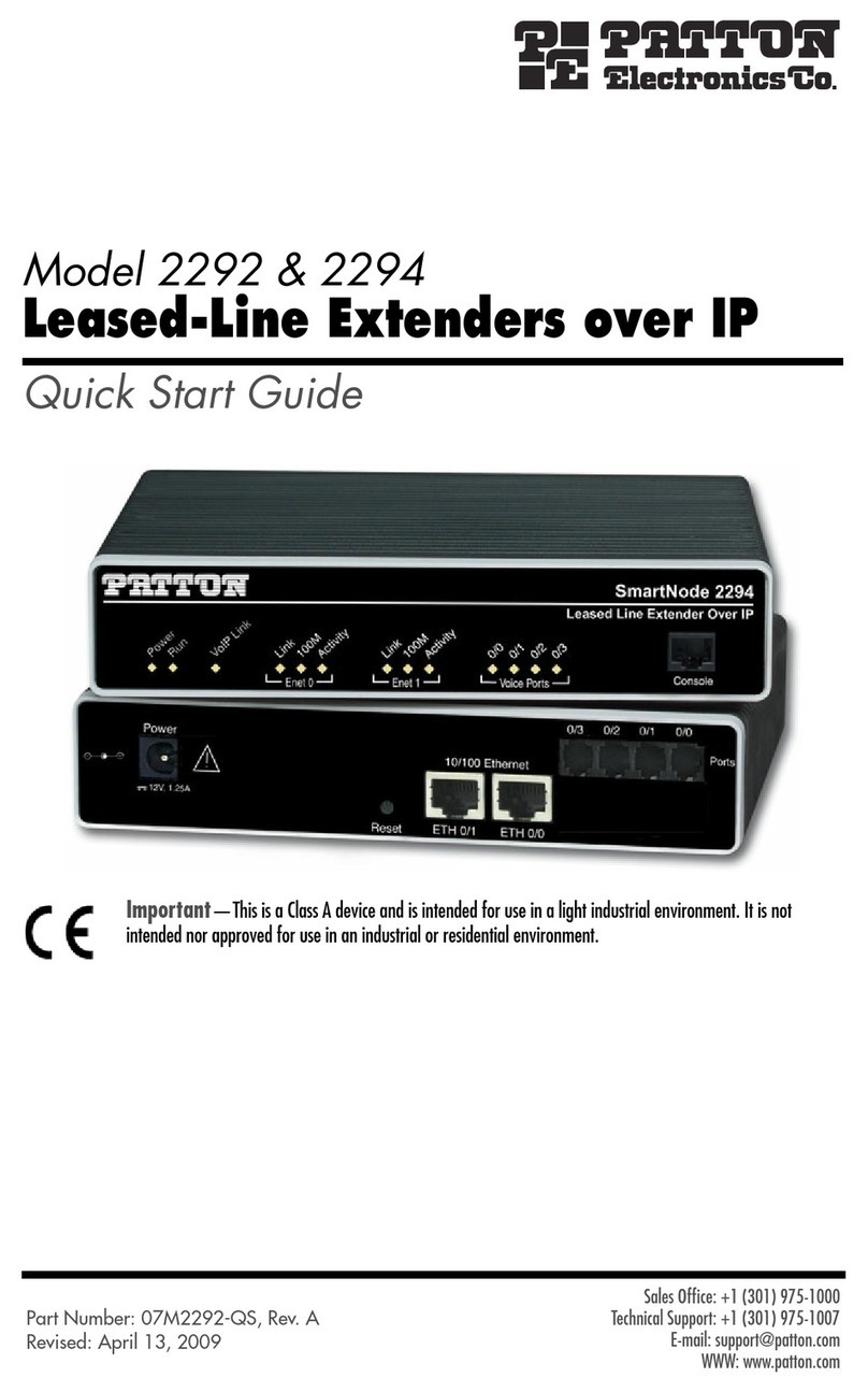 Patton electronics SmartNode 2292 Manuel utilisateur