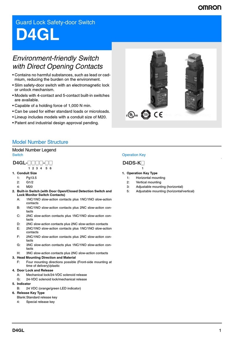 Omron D4GL-1AFA-A4 Manuel utilisateur