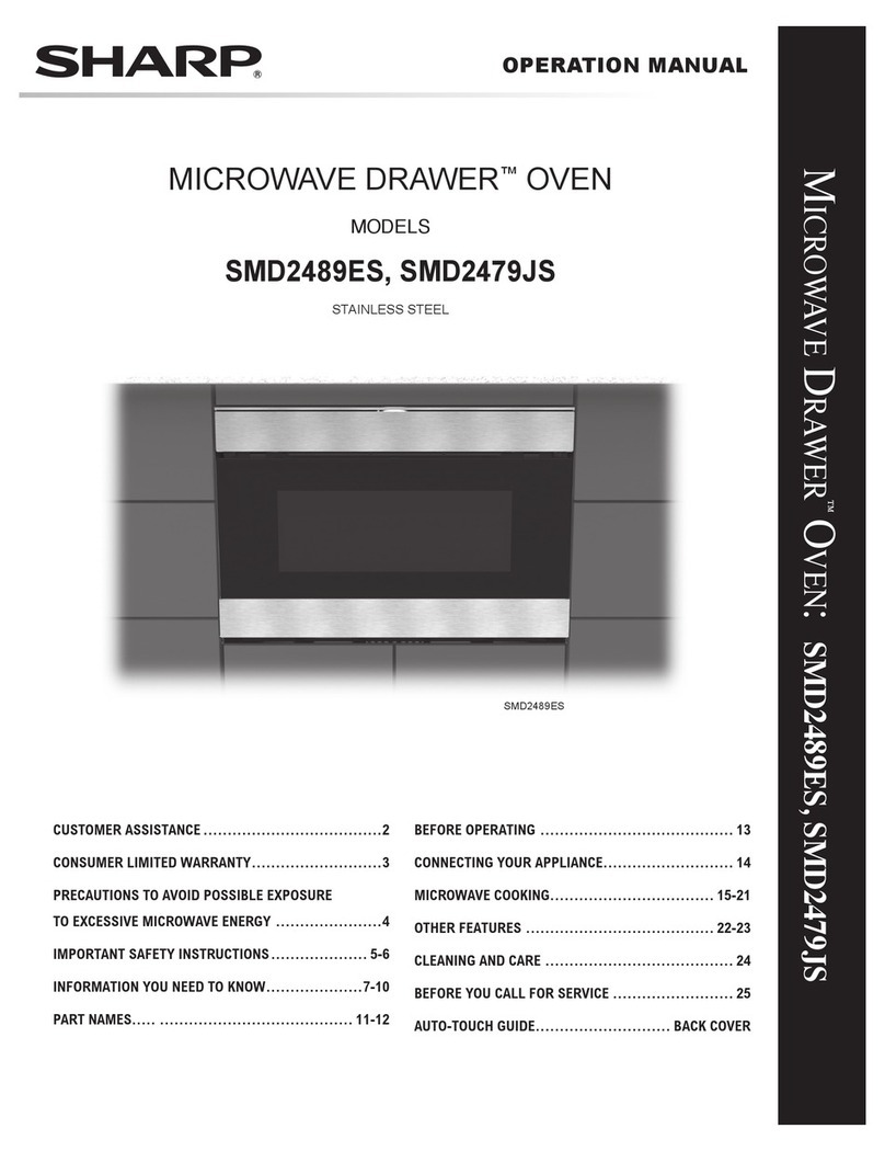Sharp Microwave Drawer SMD2489ES Manuel utilisateur