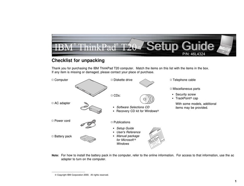 IBM ThinkPad T20 Manuel utilisateur