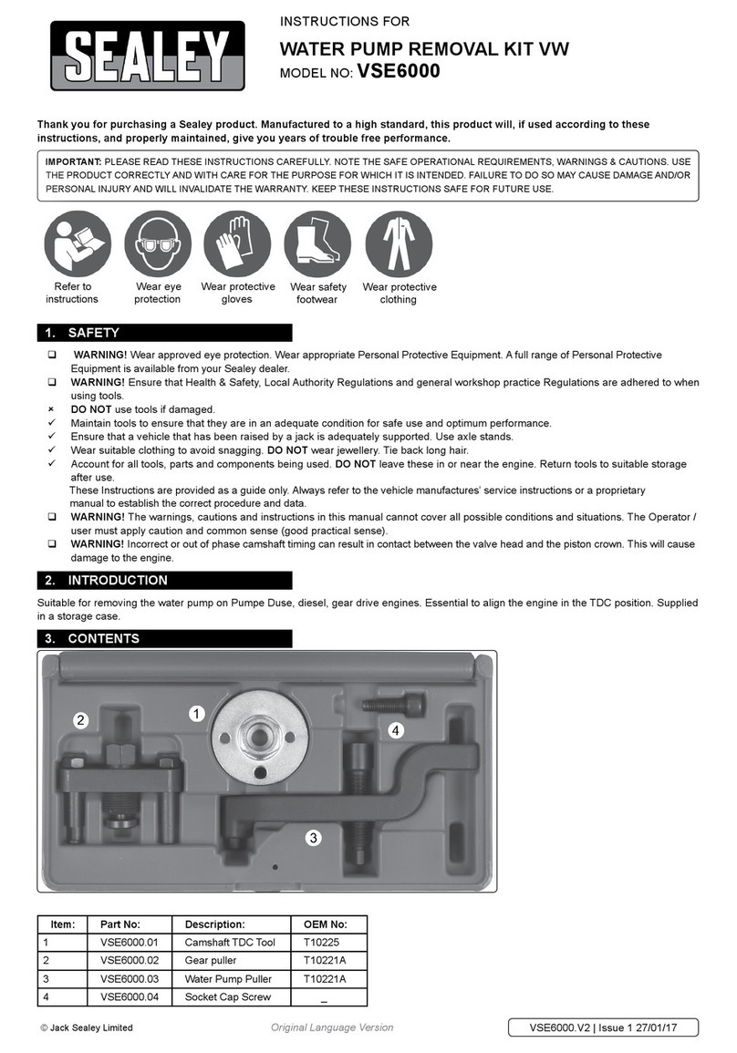 Sealey VSE6000 Manuel utilisateur
