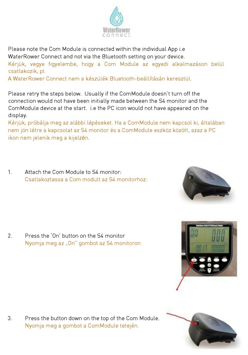 WaterRower ComModule Manuel utilisateur