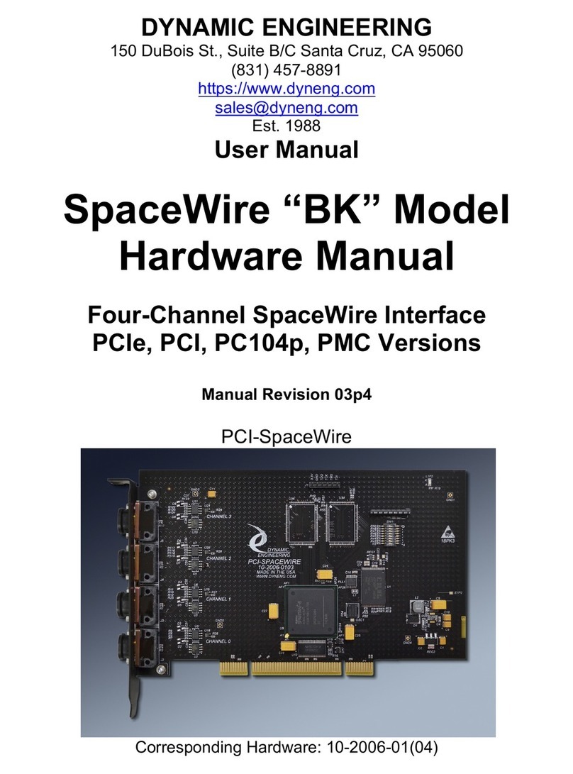Dynamic Engineering SpaceWire BK Manuel utilisateur
