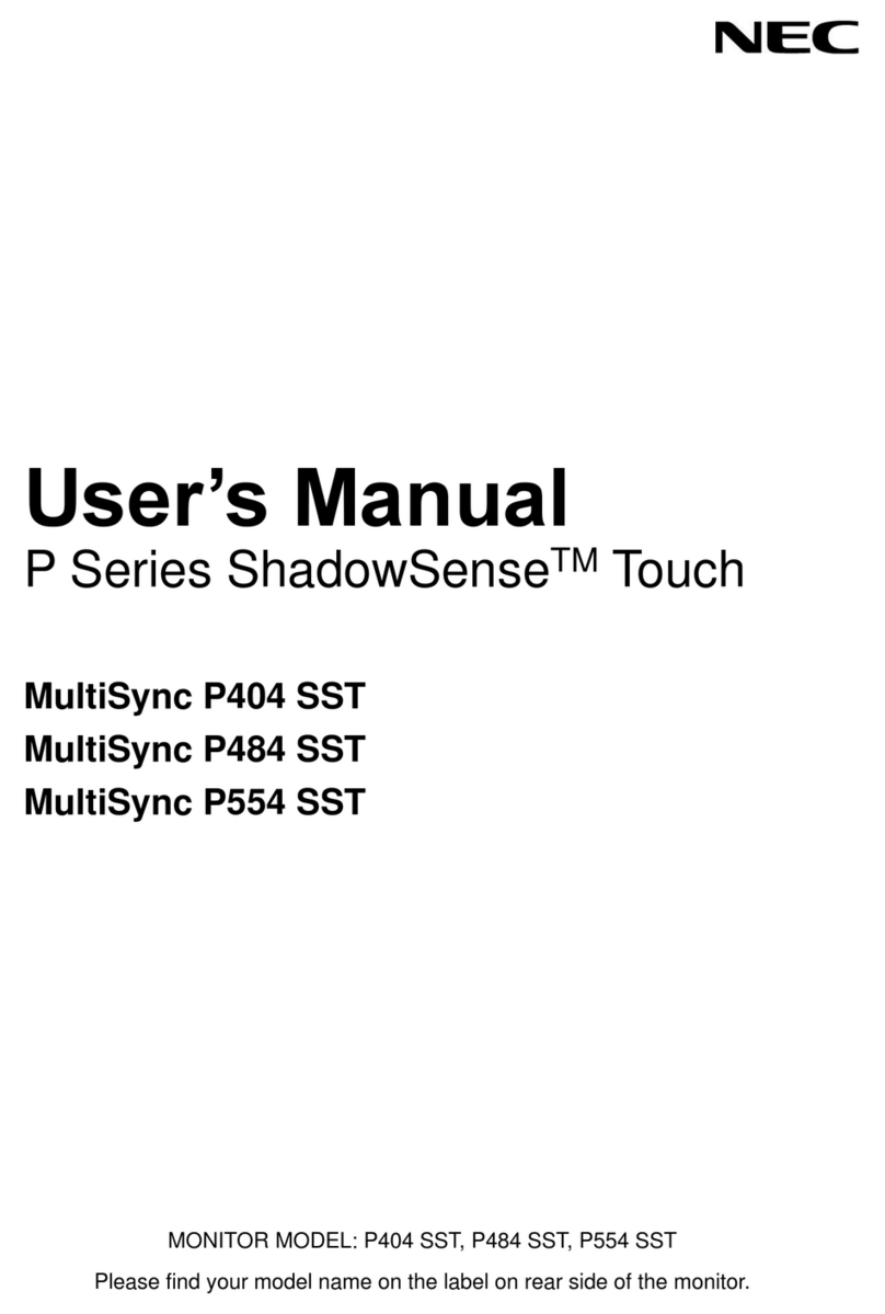NEC ShadowSense Touch MultiSync P404 SST Manuel utilisateur