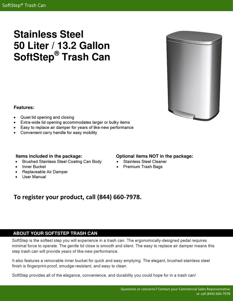 SoftStep Trash Can Manuel utilisateur