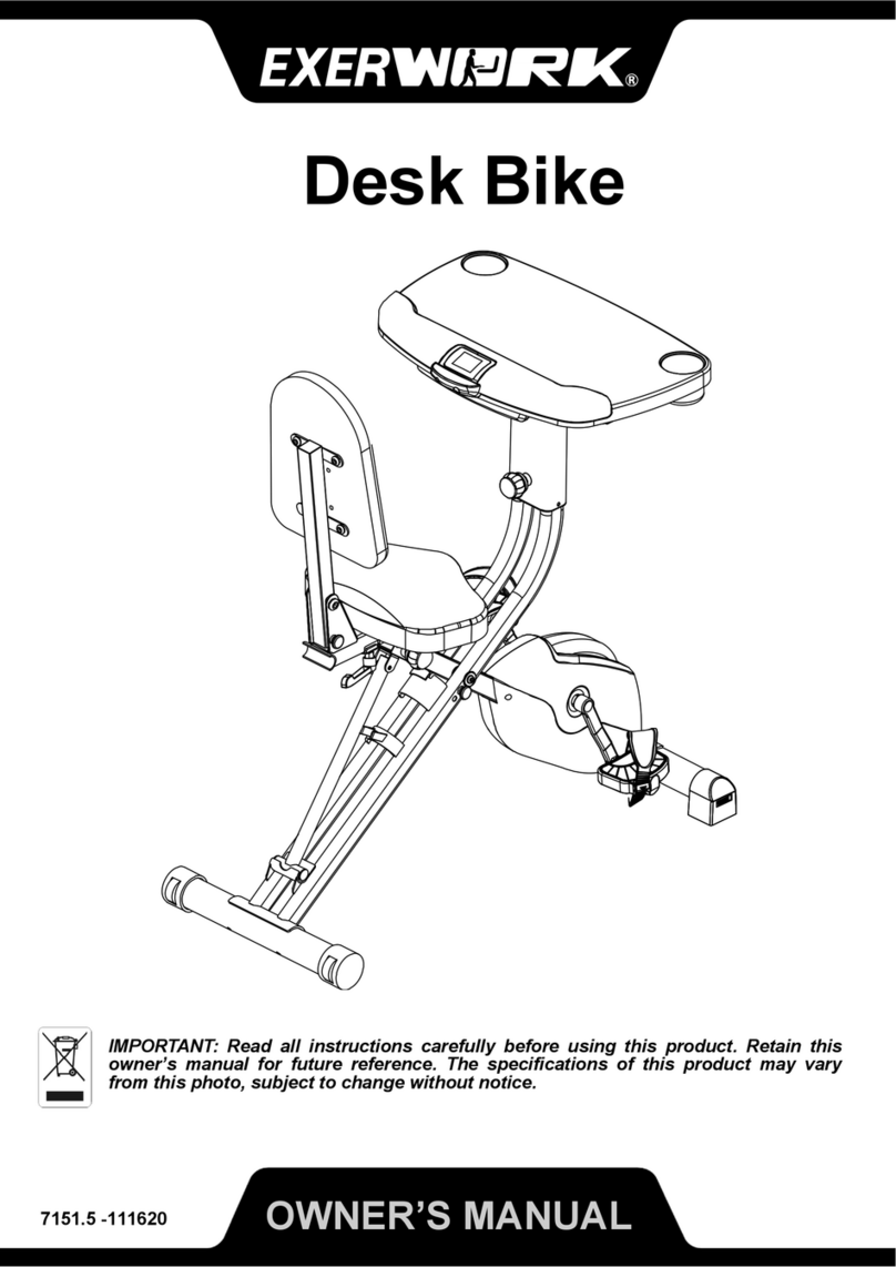 Exerpeutic EXERWORK 2000i Manuel utilisateur Exerpeutic EXERWORK 2000i Manuel utilisateur