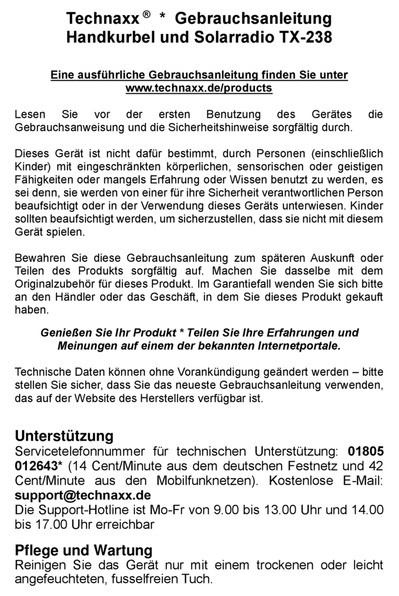 Technaxx TX-238 Manuel utilisateur Technaxx TX-238 Manuel utilisateur