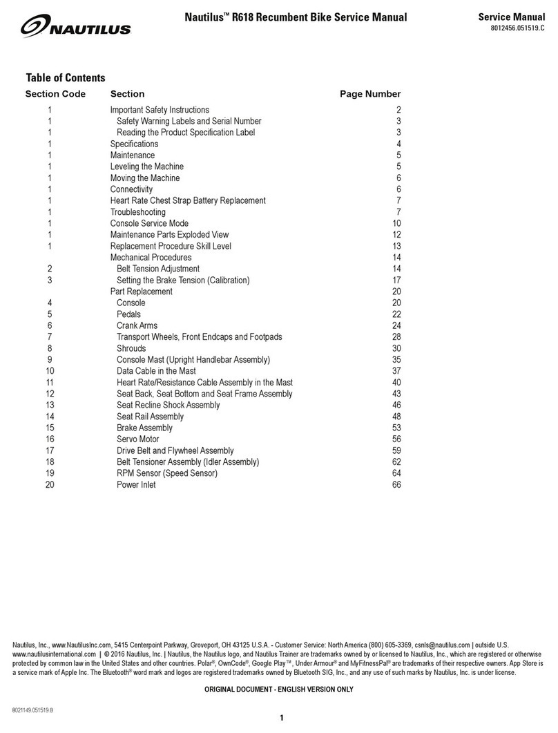 Nautilus R618 Manuel utilisateur Nautilus R618 Manuel utilisateur