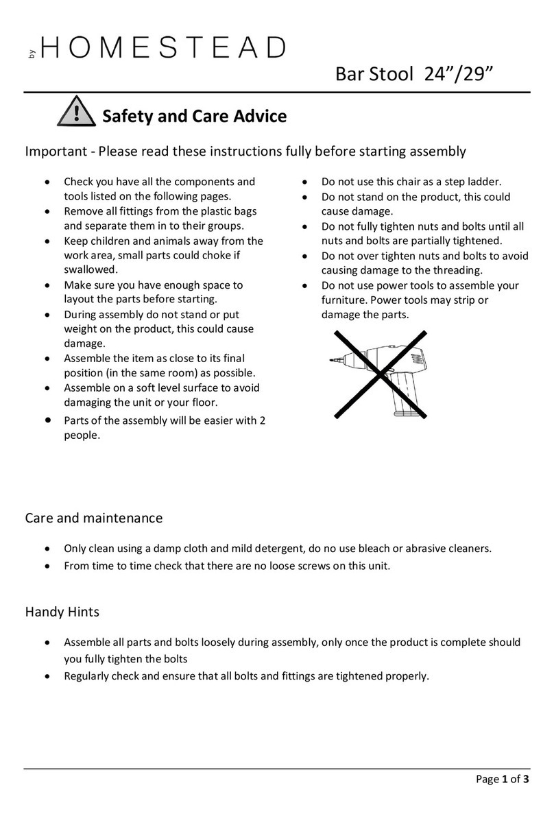 Homestead Saddle Stool 24 Manuel utilisateur