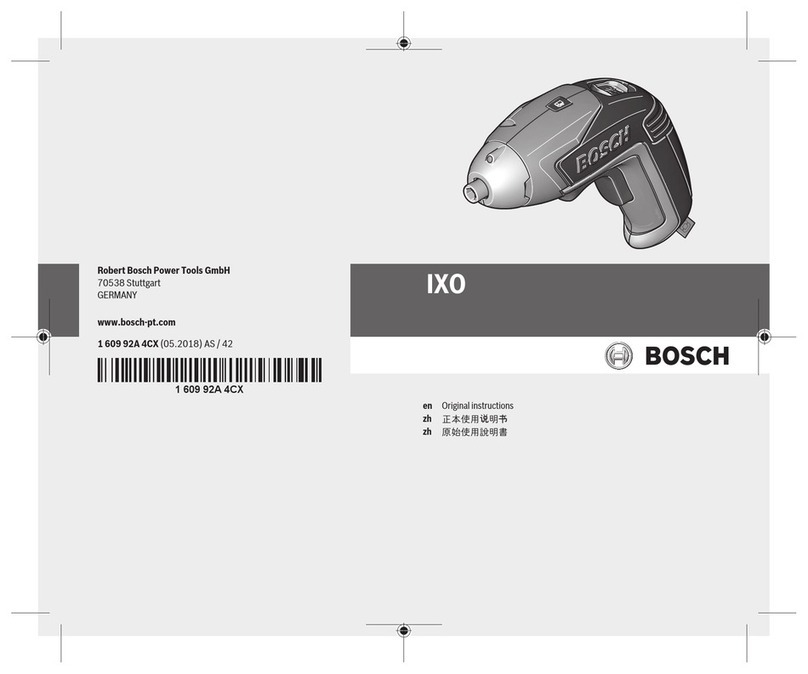 Bosch IXO Manuel utilisateur