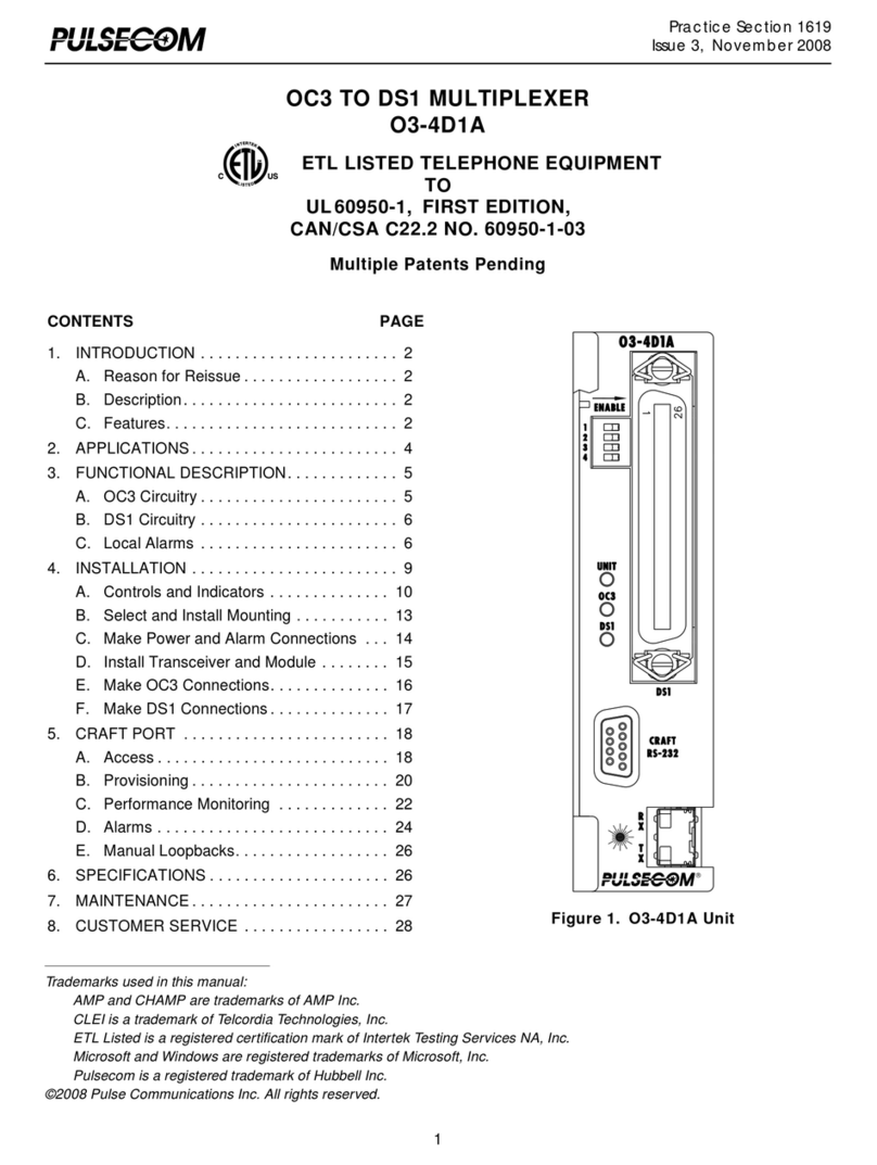 PULSECOM O3-4D1A Manuel utilisateur