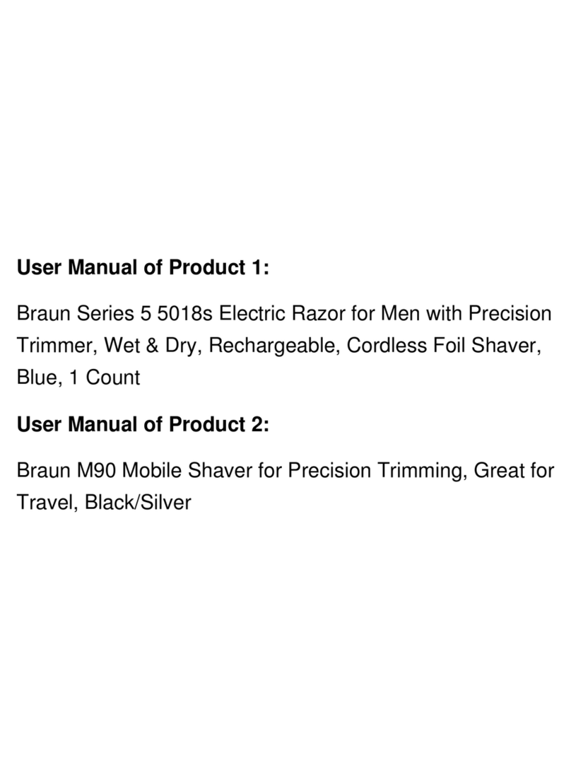 Braun 5018s Manuel utilisateur Braun 5018s Manuel utilisateur