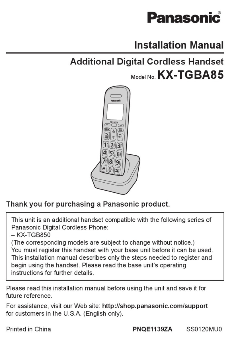 Panasonic KX-TGBA85 Manuel utilisateur Panasonic KX-TGBA85 Manuel utilisateur