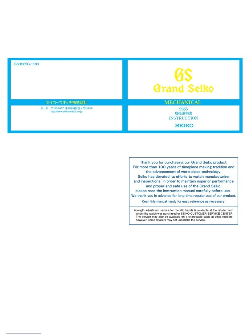 Grand Seiko 9S65 Manuel utilisateur