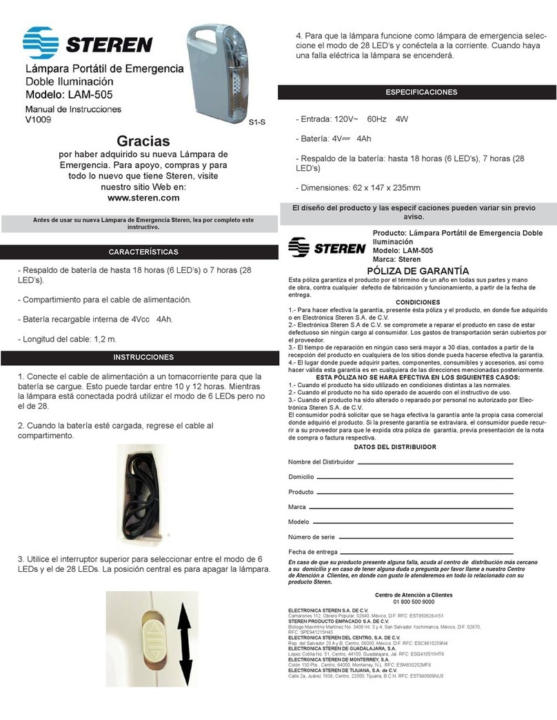 Steren LAM-505 Manuel utilisateur